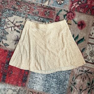 Cream Brandy Melville floral wrap skirt